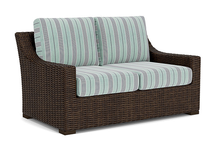 Lloyd Flanders - Mesa Loveseat In Pecan Finish With Hansen Seaglass Fabric - 2980500861926 view 1