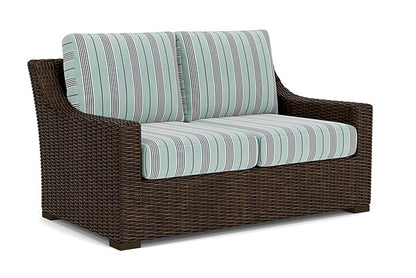 Lloyd Flanders - Mesa Loveseat In Pecan Finish With Hansen Seaglass Fabric - 2980500861926 view 1
