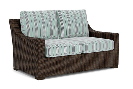 Lloyd Flanders - Mesa Loveseat In Pecan Finish With Hansen Seaglass Fabric - 2980500861926 view 1
