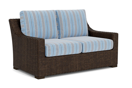 Lloyd Flanders - Mesa Loveseat In Pecan Finish With Hansen Sky Fabric - 298050086064 view 1