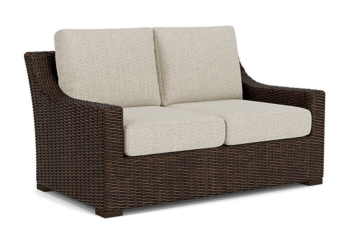 Lloyd Flanders - Mesa Loveseat In Pecan Finish With Knotty Mineral Fabric - 2980500862046 view 1