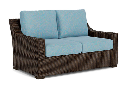 Lloyd Flanders - Mesa Loveseat In Pecan Finish With Leeds Light Blue Fabric - 2980500862058 view 1