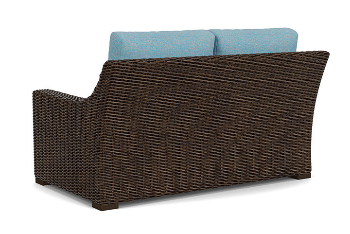 Lloyd Flanders - Mesa Loveseat In Pecan Finish With Leeds Light Blue Fabric - 2980500862058 view 2