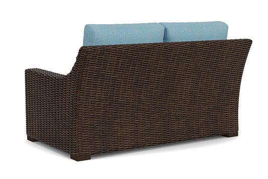 Lloyd Flanders - Mesa Loveseat In Pecan Finish With Leeds Light Blue Fabric - 2980500862058 view 2