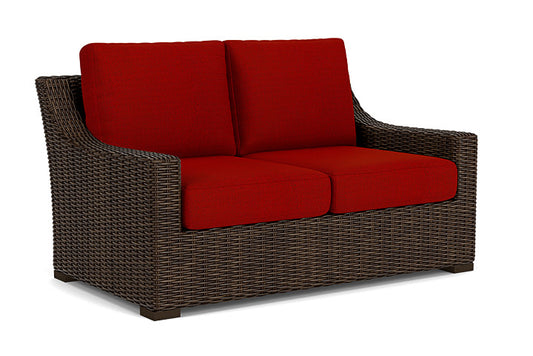 Lloyd Flanders - Mesa Loveseat In Pecan Finish With Partyline Lollipop Fabric - 2980500862054 view 1