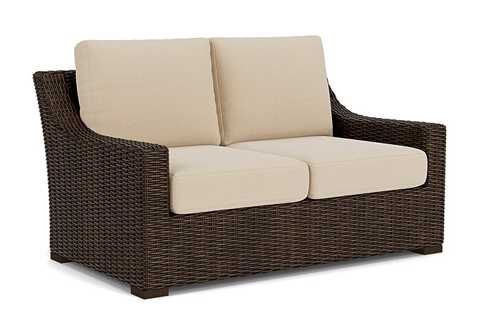 Lloyd Flanders - Mesa Loveseat In Pecan Finish With Raindrop Almond Fabric - 2980500862055 view 1