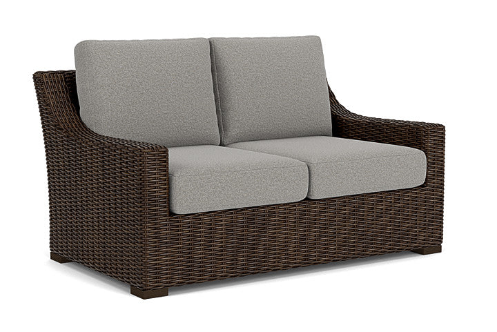 Lloyd Flanders - Mesa Loveseat In Pecan Finish With Rumba Nickel Fabric - 2980500862011 view 1
