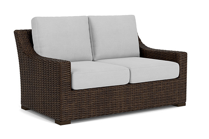 Lloyd Flanders - Mesa Loveseat In Pecan Finish With Sandberg Dove Fabric - 2980500862022 view 1