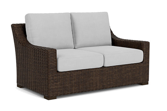 Lloyd Flanders - Mesa Loveseat In Pecan Finish With Sandberg Dove Fabric - 2980500862022 view 1