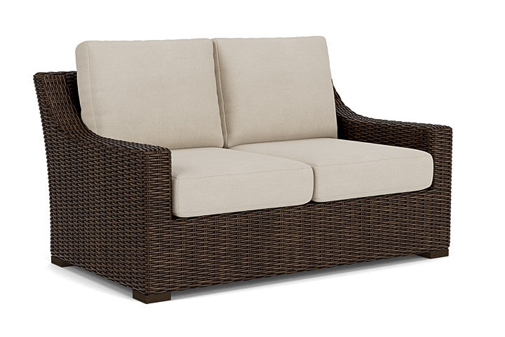 Lloyd Flanders - Mesa Loveseat In Pecan Finish With Sandberg Flax Fabric - 2980500862027 view 1