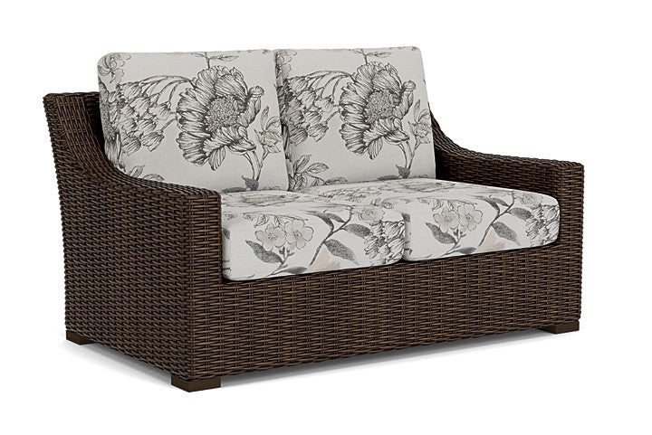 Lloyd Flanders - Mesa Loveseat In Pecan Finish With Serena Floral Dove Fabric - 2980500862077 view 1