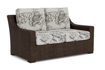 Lloyd Flanders - Mesa Loveseat In Pecan Finish With Serena Floral Dove Fabric - 2980500862077 view 1