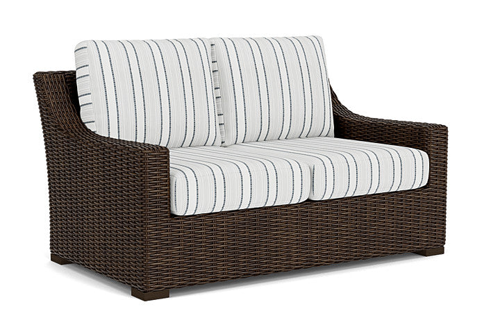Lloyd Flanders - Mesa Loveseat In Pecan Finish With Tamer Fog Fabric - 2980500862037 view 1