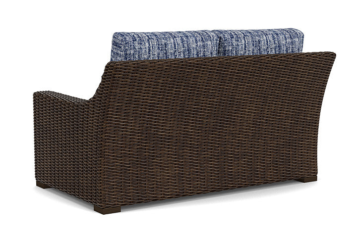 Lloyd Flanders - Mesa Loveseat In Pecan Finish With Visions Cobalt Fabric - 298050086683 view 2