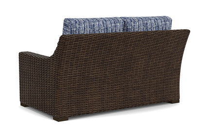 Lloyd Flanders - Mesa Loveseat In Pecan Finish With Visions Cobalt Fabric - 298050086683 view 2