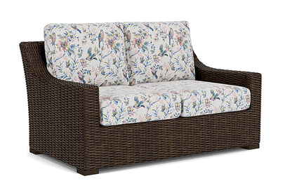 Lloyd Flanders - Mesa Loveseat In Pecan Finish With Whimsical Bird Song Fabric - 2980500862080 view 1