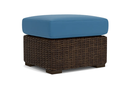 Lloyd Flanders - Mesa Ottoman In Pecan Finish With Bamboo Bay Sky Fabric - 2980170862007 view 2