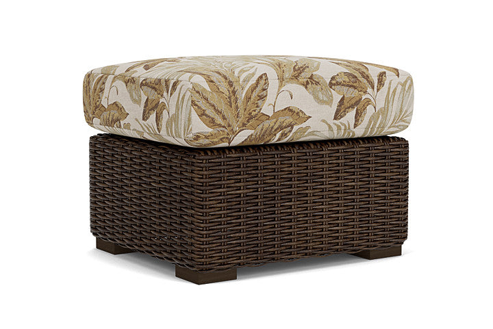 Lloyd Flanders - Mesa Ottoman In Pecan Finish With Botanic Willow Fabric - 298017086164 view 1