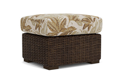 Lloyd Flanders - Mesa Ottoman In Pecan Finish With Botanic Willow Fabric - 298017086164 view 1
