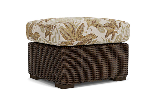 Lloyd Flanders - Mesa Ottoman In Pecan Finish With Botanic Willow Fabric - 298017086164 view 1