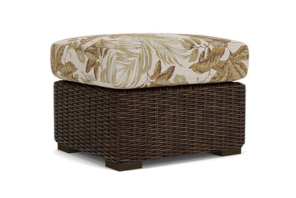 Lloyd Flanders - Mesa Ottoman In Pecan Finish With Botanic Willow Fabric - 298017086164 view 2
