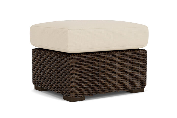 Lloyd Flanders - Mesa Ottoman In Pecan Finish With Callen Pearl Fabric - 2980170862021 view 1