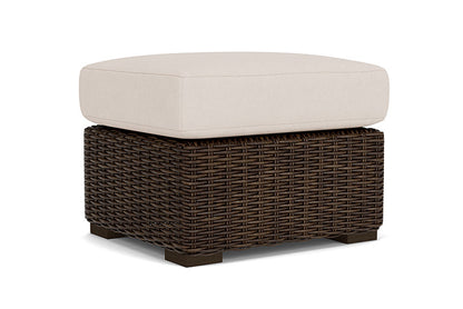 Lloyd Flanders - Mesa Ottoman In Pecan Finish With Canvas Birds Eye Fabric - 298017086937 view 2