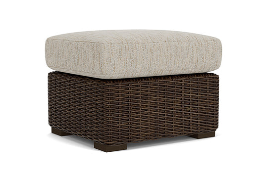 Lloyd Flanders - Mesa Ottoman In Pecan Finish With Charlotte Sparrow Fabric - 298017086183 view 2