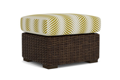 Lloyd Flanders - Mesa Ottoman In Pecan Finish With Clock Out Dew Fabric - 2980170862083 view 2