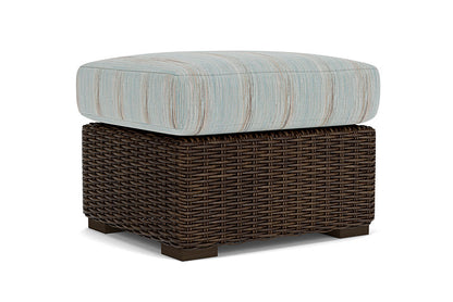 Lloyd Flanders - Mesa Ottoman In Pecan Finish With Colorwave Mist Fabric - 2980170862072 view 1