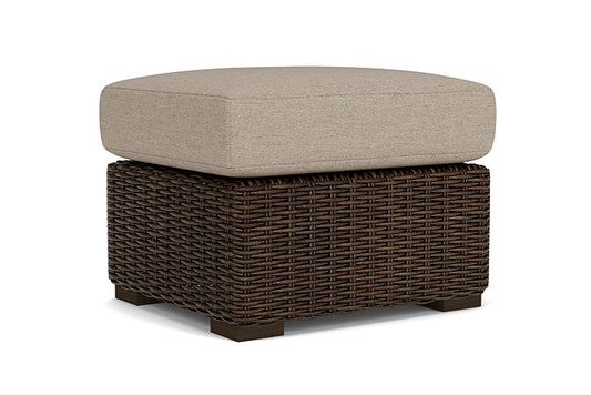 Lloyd Flanders - Mesa Ottoman In Pecan Finish With Demo Oatmeal Fabric - 298017086080 view 1