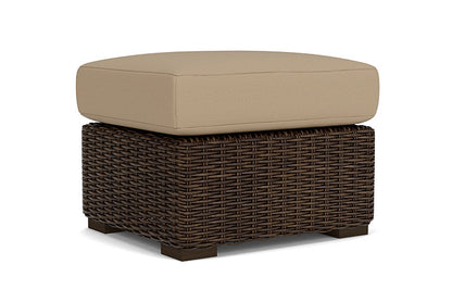 Lloyd Flanders - Mesa Ottoman In Pecan Finish With Fife Sahara Fabric - 298017086742 view 1