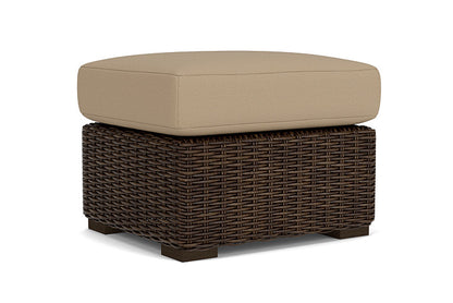 Lloyd Flanders - Mesa Ottoman In Pecan Finish With Fife Sahara Fabric - 298017086742 view 2