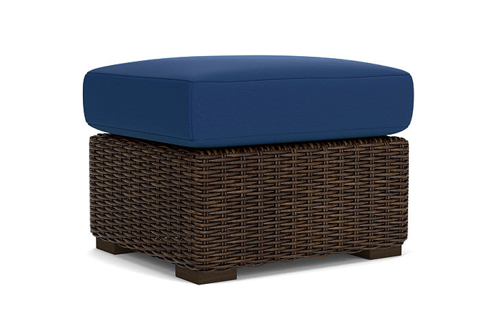 Lloyd Flanders - Mesa Ottoman In Pecan Finish With Flagship Lapis Fabric - 2980170861813 view 1