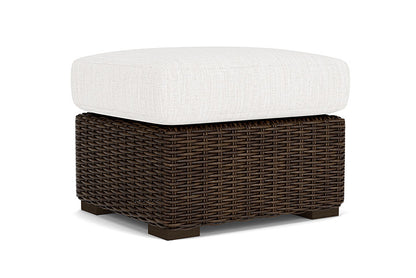 Lloyd Flanders - Mesa Ottoman In Pecan Finish With Friendly Natural Fabric - 2980170862042 view 2