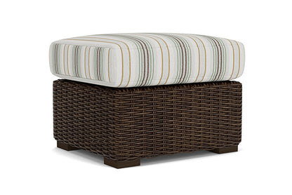 Lloyd Flanders - Mesa Ottoman In Pecan Finish With Jansen Eucalyptus Fabric - 2980170862061 view 1