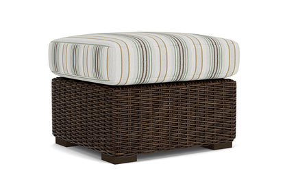 Lloyd Flanders - Mesa Ottoman In Pecan Finish With Jansen Eucalyptus Fabric - 2980170862061 view 2