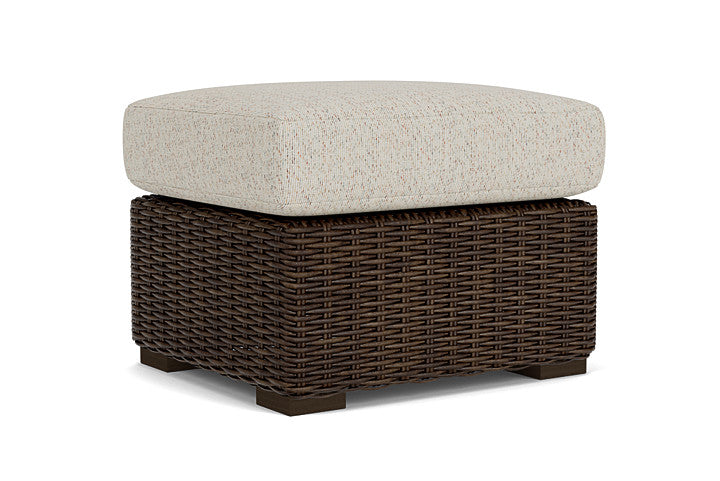 Lloyd Flanders - Mesa Ottoman In Pecan Finish With Knotty Mineral Fabric - 2980170862046 view 2