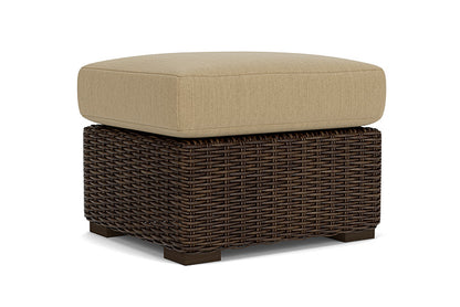 Lloyd Flanders - Mesa Ottoman In Pecan Finish With Loveboat Saffron Fabric - 2980170862009 view 1