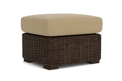 Lloyd Flanders - Mesa Ottoman In Pecan Finish With Loveboat Saffron Fabric - 2980170862009 view 2