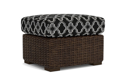 Lloyd Flanders - Mesa Ottoman In Pecan Finish With Luna Onyx Fabric - 2980170862071 view 1