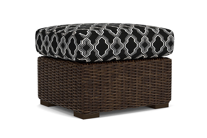 Lloyd Flanders - Mesa Ottoman In Pecan Finish With Luna Onyx Fabric - 2980170862071 view 2