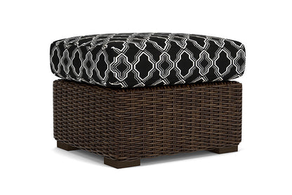 Lloyd Flanders - Mesa Ottoman In Pecan Finish With Luna Onyx Fabric - 2980170862071 view 2