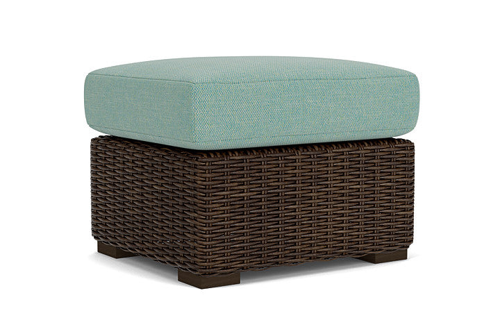 Lloyd Flanders - Mesa Ottoman In Pecan Finish With Pavian Pool Fabric - 2980170862045 view 1