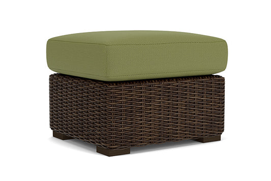 Lloyd Flanders - Mesa Ottoman In Pecan Finish With Reflections Grass Fabric - 2980170862051 view 2