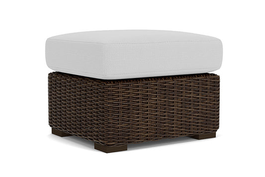 Lloyd Flanders - Mesa Ottoman In Pecan Finish With Reflections Ice Fabric - 2980170862052 view 2