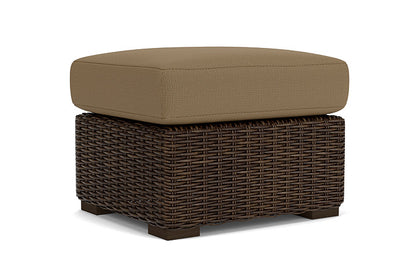 Lloyd Flanders - Mesa Ottoman In Pecan Finish With Reflections Straw Fabric - 2980170862053 view 1