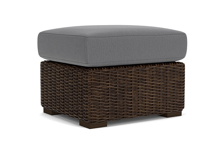 Lloyd Flanders - Mesa Ottoman In Pecan Finish With Remy Graphite Fabric - 2980170862003 view 1