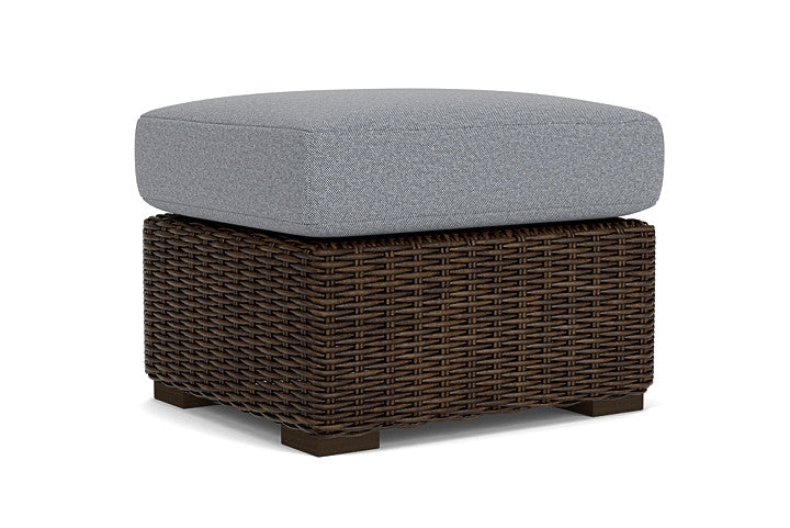 Lloyd Flanders - Mesa Ottoman In Pecan Finish With Rumba Stonewashed Fabric - 2980170862006 view 2