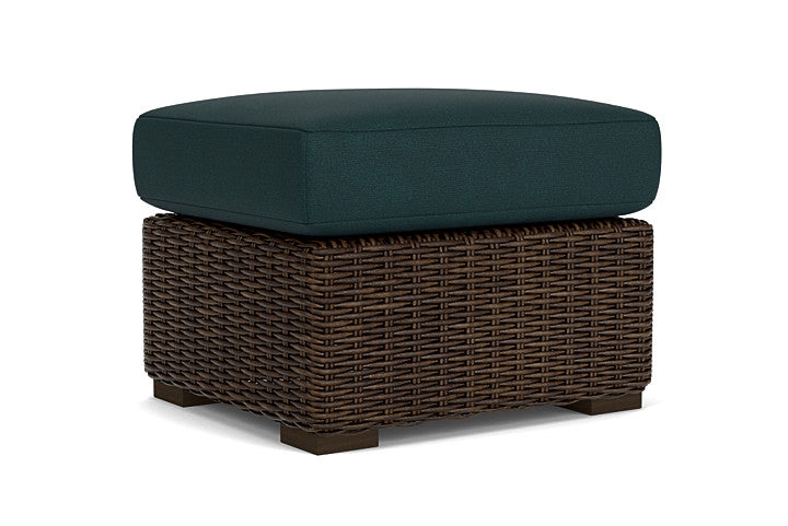 Lloyd Flanders - Mesa Ottoman In Pecan Finish With Sandberg Lagoon Fabric - 2980170862039 view 1